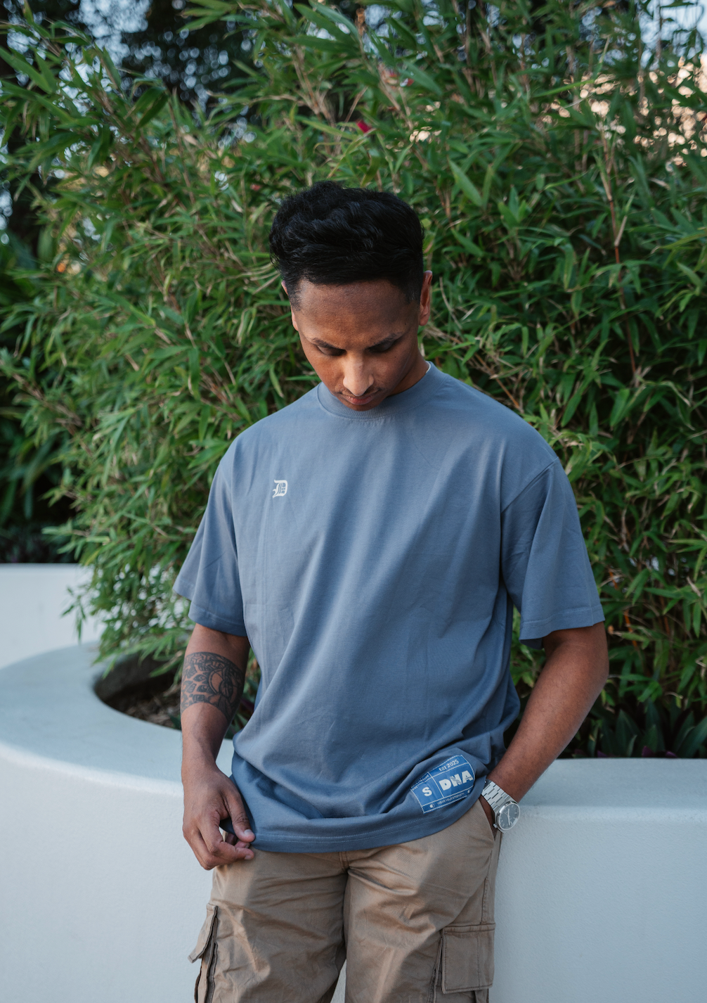 Signature Oversized T-Shirt - Shale Blue