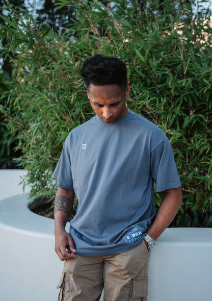 Signature Oversized T-Shirt - Shale Blue