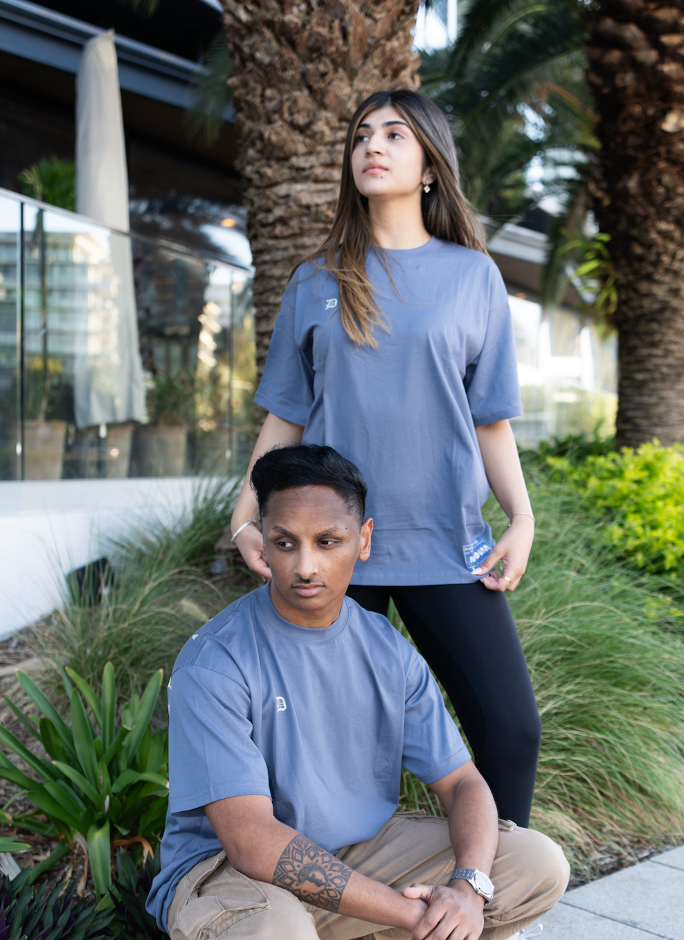 Signature Oversized T-Shirt - Shale Blue